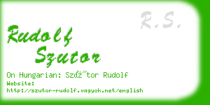 rudolf szutor business card